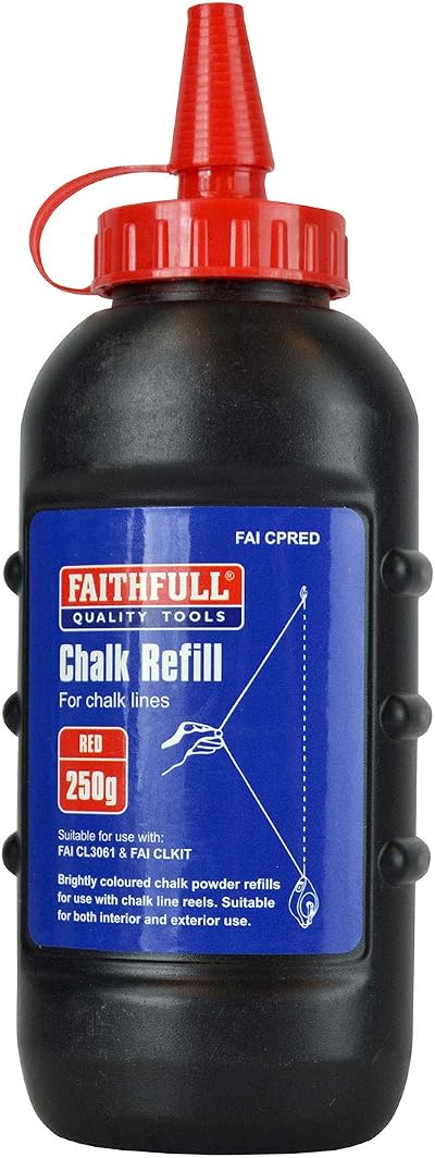Faithfull FAICPRED Builders Chalk Line Powder Refill Red 250g