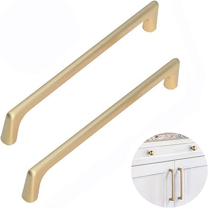 2 Stück Schrankgriffe Gold Stangengriff Möbelgriffe, Schublade Knöpfe