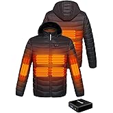 ANTARCTICA GEAR Heated Jacket, Lightweight Heating Jackets with 12V/5A Power Bank, 6 Areas Winter Coat for Men and Women