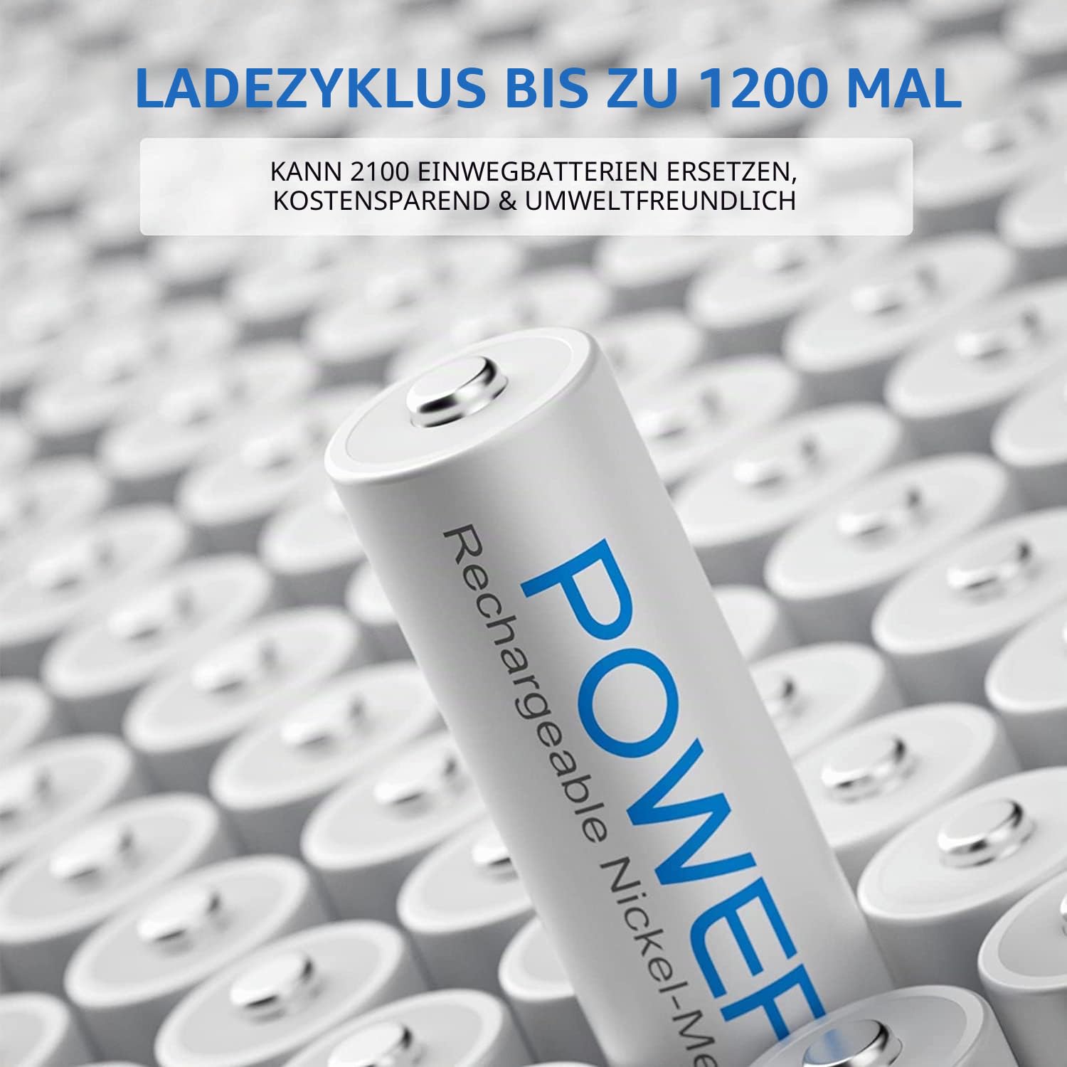 Akku AAA POWEROWL Micro AAA Akku NI-MH 16 Stück AAA Batterien Wiederaufladbare 1.2v Aufladbare Batterien AAA Akkubatterien (Geringe Selbstentladung,1000mAh) 3
