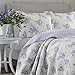 Laura Ashley - King Quilt Set - Cotton Reversible Bedding with Matching Shams, Lightweight & Soft Decor (Keighley Lilac, King)
