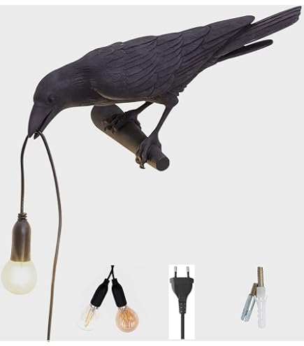 Aooxida Luluckly Raven Light Birds Table Lamps Bedroom Resin Crow