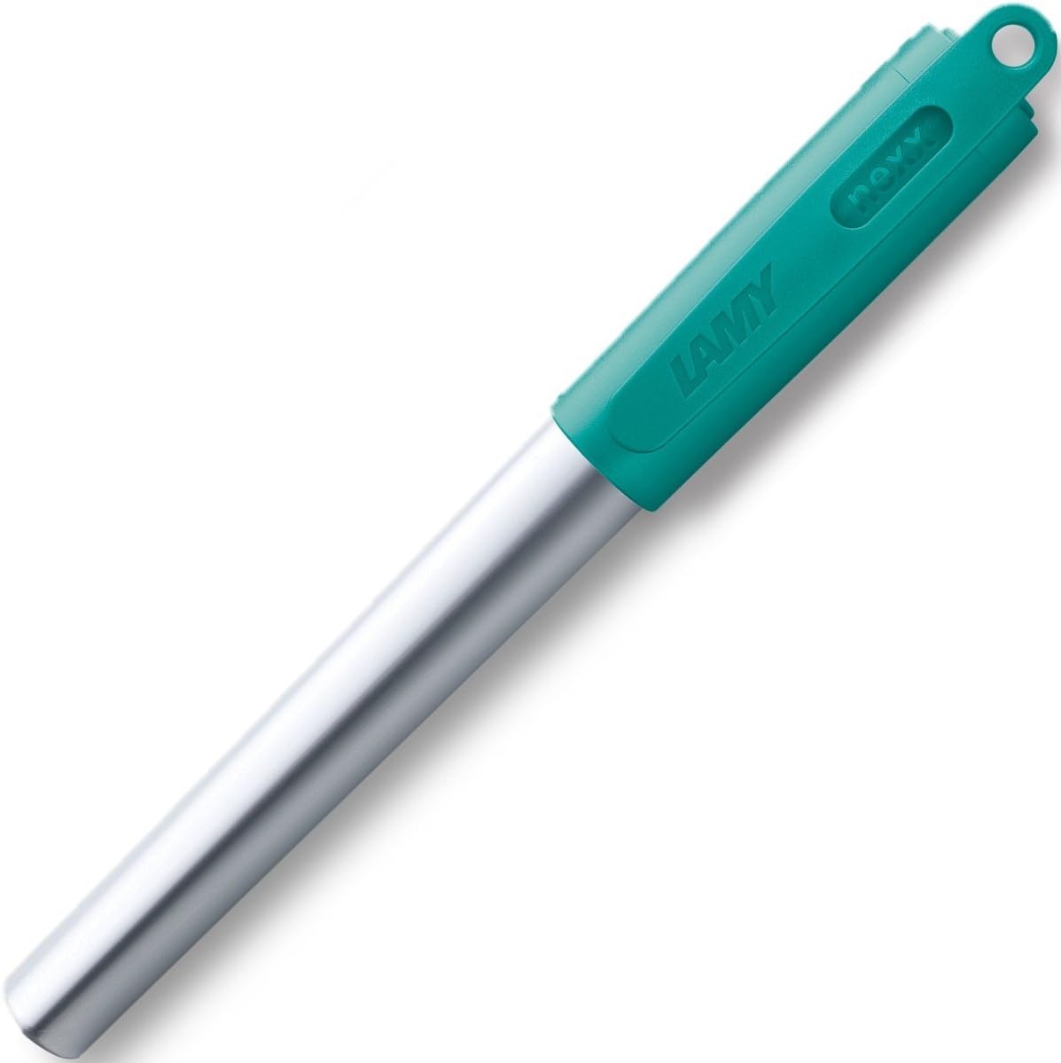 LAMY nexx smaragd, Fountain Pen with slip-proof grip & polished steel nib in size M, triangular aluminum body