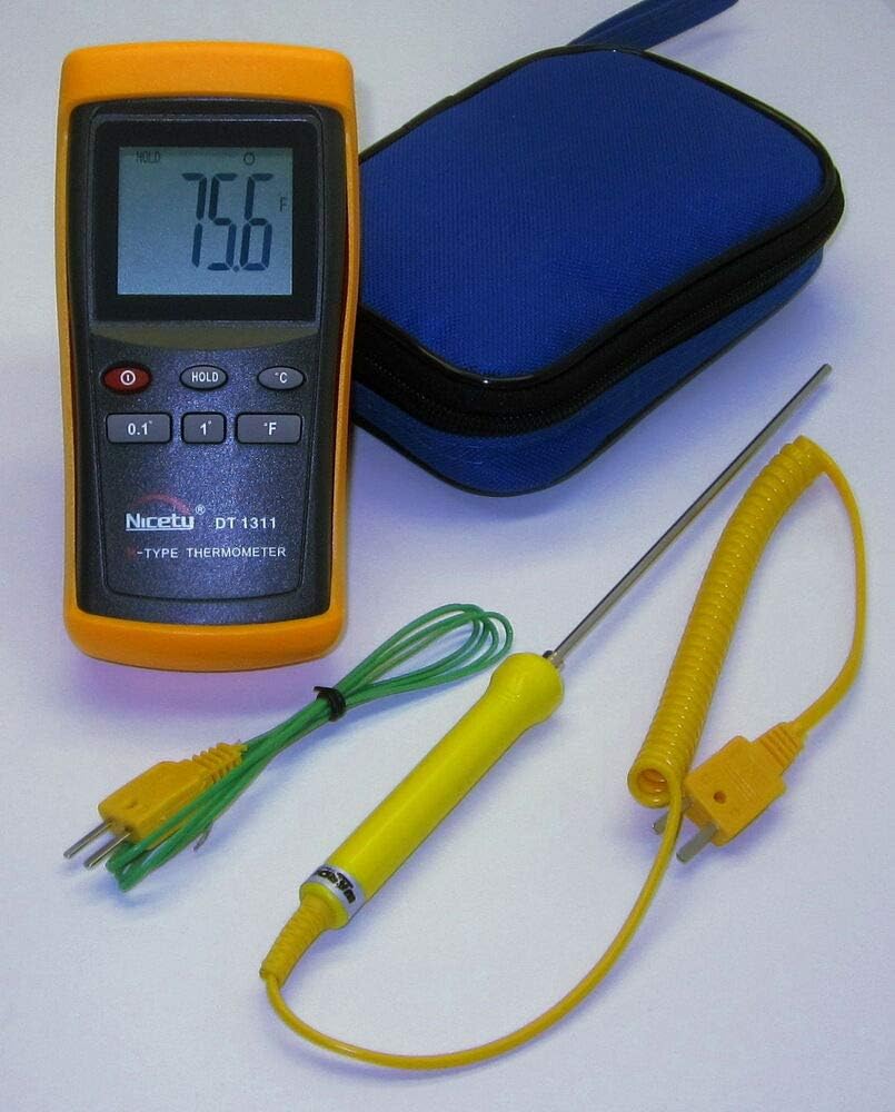 6" Stainless Steel Sensor DT1311 TC3y Digital K-Type Thermocouple Thermometer w