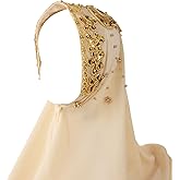 LumiSyne Chiffon Hijab Muslim Women Solid Color Jersey Hijab With Glitters Beads Soft Head Scarf Long Scarf Shawl Khimar