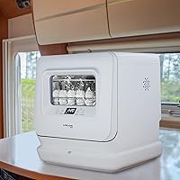 Countertop Dishwasher, GASLAND Chef DW102WN Portable Dishwasher With Built in Water Tank 7.5L, 360°Dual Spray Arms, 5 in…