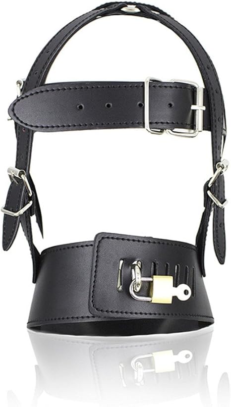 Amazon De Kopfmaske Augenmaske Kopfgeschirre Sm Leder Mit Reissverschluss Schloss Fetisch Maske Kopfknebel Zubehor Sex Bondage Fetisch Sex Spielzeug Cosplay Rollenspiel Kostum Fur Paare Einstellbar Schwarz