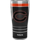 Tervis Traveler NFL Chicago Bears - Night Game Triple Walled Insulated Tumbler Travel Cup Keeps Drinks Cold & Hot, 20oz, Stainless Steel