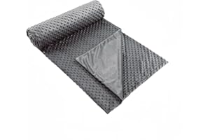 UhobeCap Minky Weighted Blanket Cover, 60 x 80, Dark Grey