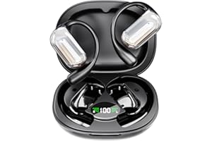 FALEBARE Open Ear Headphones Bluetooth,Wireless Earbud with Ear Hooks, 5.4 Bluetooth Headphones Earbuds with 50H Playtime,Waterproof Earbuds with LED Display Charging Case for Running Fitness,Work