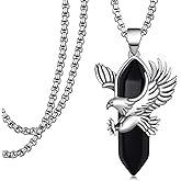 Zoxuxiwu Eagle Necklace for Men S925 Sterling Silver Eagle Jewelry Gifts for Men Women
