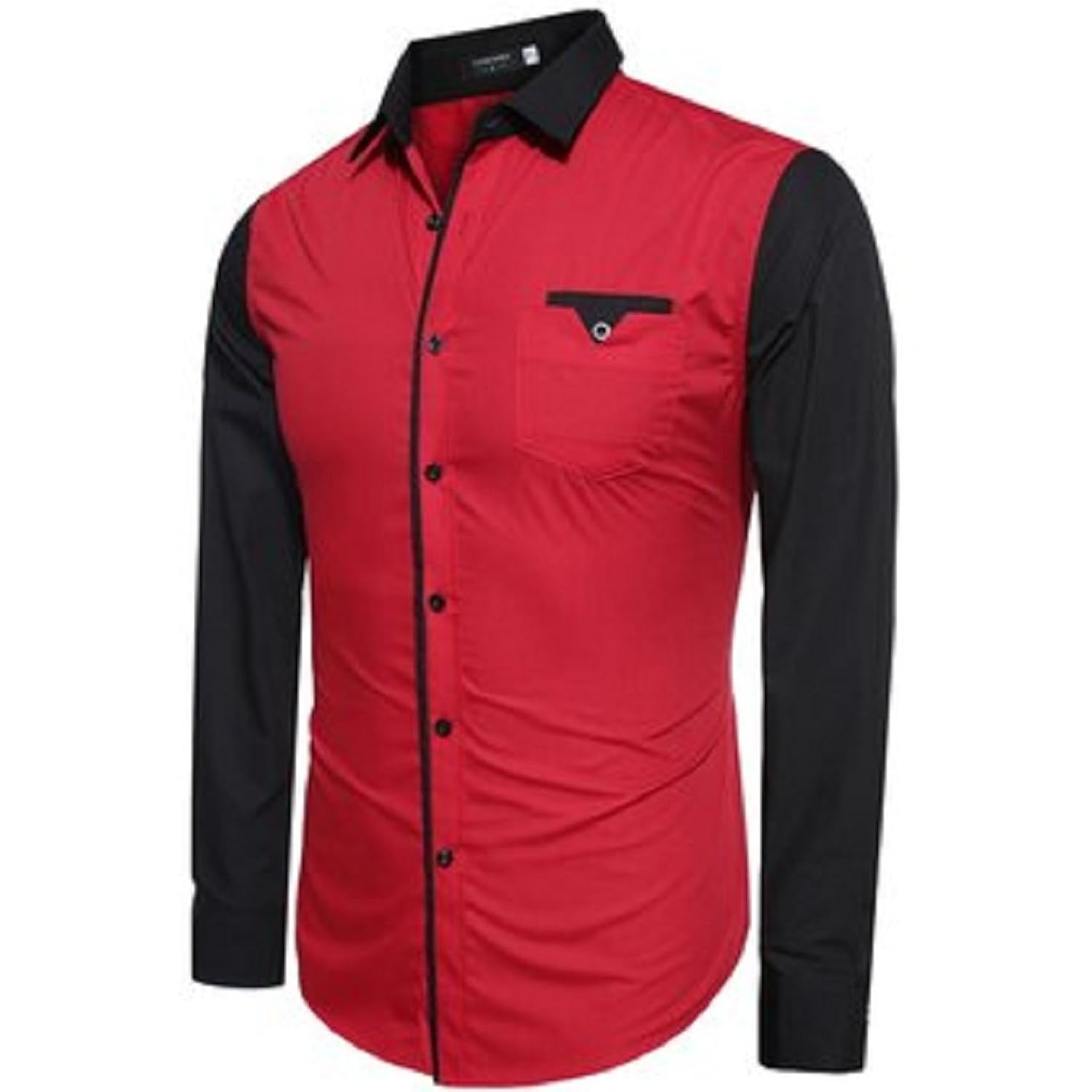 ud fabric red and black casual cotton shirt for mens