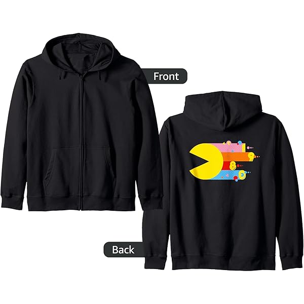 Amazon.com: PAC-MAN Zip Hoodie : Clothing, Shoes & Jewelry