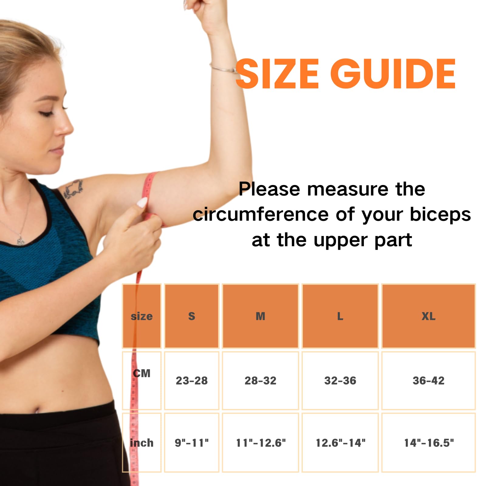 CUAPVPA Bicep Compression Sleeve 1 Pair,Upper Arm Compression Sleeve,Bicep Tendonitis Brace Triceps Brace for Pain Relief,Arm Support fit for Men Women (GOLD, Medium)