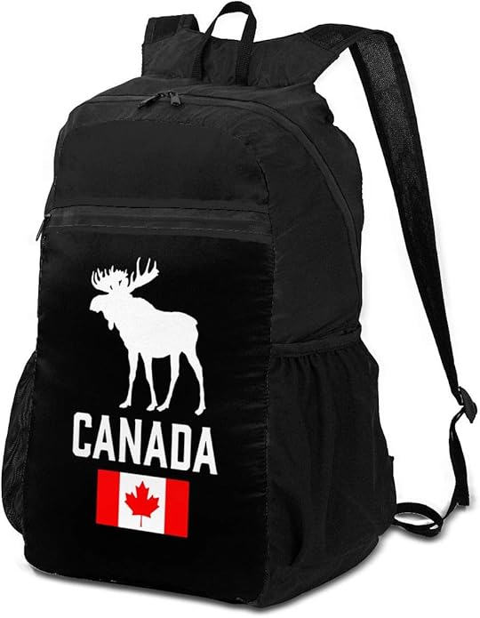 Canada Moose Canada Flag Unisex Lightweight Travel Laptop Backpack