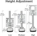 Tahikem 4pk Heavy Duty Leveling Feet for Workbench Cabinet Pool Table Bench view 3