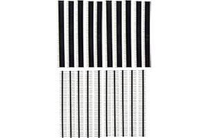 VKLSVAN Pin Header Strip 40 Pin 2.54mm 10PCS Female & Male Straight Single Row Pins Kits for PCB Board Connector