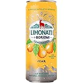Limonati by Borjomi, Pear Lemonade with Natural Fruit Juice and Borjomi Natural Mineral Water, 11.15 fl oz (12 Cans)