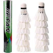 Mnrkaoic – Lot De 12 Volants Badminton En Plumes D'oie, Tête Liège Naturel – Pour Entraînement Et Loisir