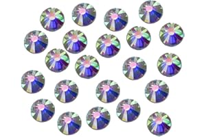 QUEENME 1440pcs 20ss 5mm Rhinestones Nail Crystals AB Nail Art Rhinestones Round Flatback Glass Gems Stones Beads for Nails Decoration Crafts Eye Makeup Clothes Shoes Vases (1440pcs SS20)