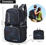 MAXTOP 50L Ultra Lightweight Packable Backpack Wet Pocket Foldable Rucksack view 2
