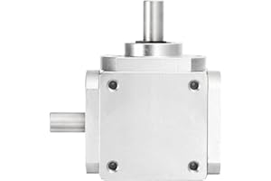 uxcell Gear Box 90 Degree Right Angle Bevel Gearbox 1:1 Right Single Output Shaft 1 Module 20 Teeth Bevel Gear Aluminum Frame