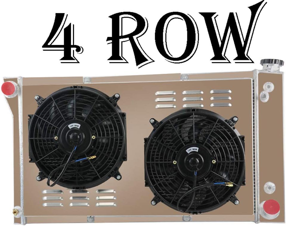 ALLOYWORKS 4 Row Aluminum Radiator Fan Shroud For 1967-1972 Chevy C10 C20 K10 K20 K30 GMC Truck/Blazer (NEWEST DESIGN)