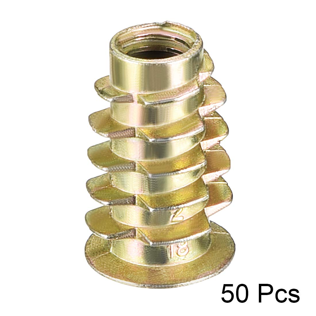 50pcs M6x18mm Threaded Insert Nuts Zinc Alloy Hexagonal M6 Internal