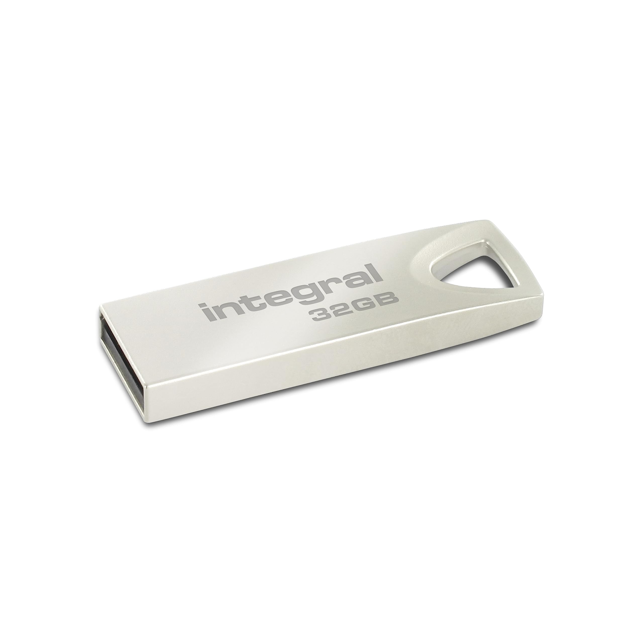 Integral 32GB USB Memory 2.0 Flash Drive Arc with metal casing for keyring, a stylish and elegant solution to transfer and back-up your files — image 1