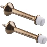 Midofar Triumph Hardware 3" inch Heavy Duty Solid Rigid Door Stop with Soft Rubber Tip, Zinc Alloy Metal Solid Door Stopper Protect Wall &amp; Door, (Champagne Bronze)