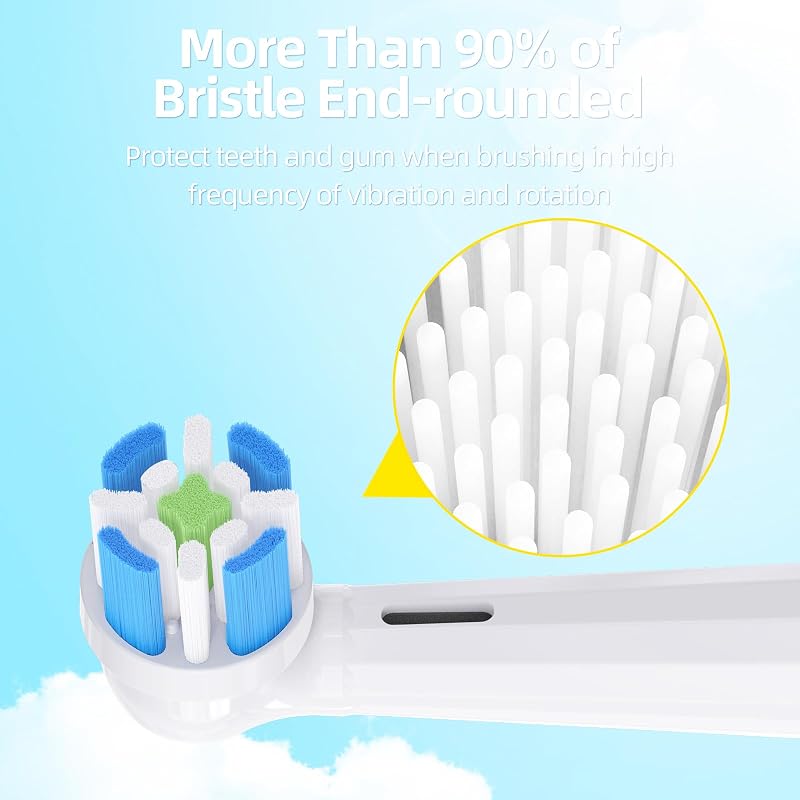 Compatível com as cabeças de substituição da escova de dentes Oral-B IO IO 3/4/5/6/7/8/9/10 Ultimate Clean Electric Brush, para escova elétrica Oral-B iO, conjunto de 10 (Branco, Médio)