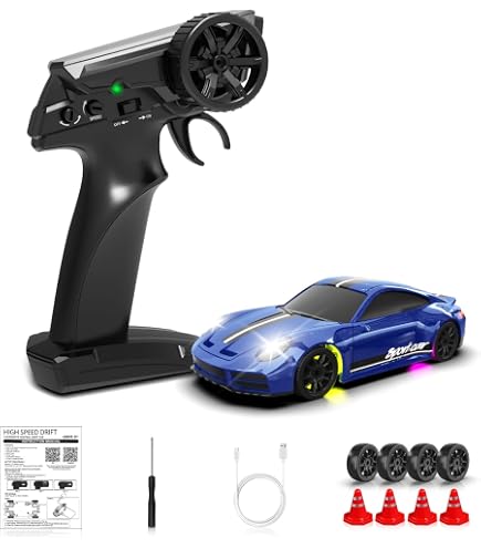 Coche RC De Derrape A 15 Km/h – Escala 1:43 – Control 2.4G Totalmente Proporcional – RTR – Ideal Para Adultos Y Niños +16