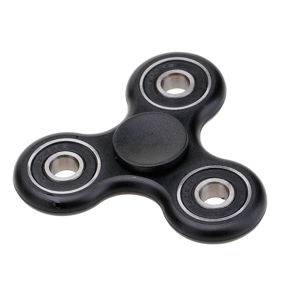 Fidget Hand Spinner Finger toy -High Speed 1+ Minute Spins Stress Reliever Reducer Anxiety ADD Killing Time for adults and Kids (Black)