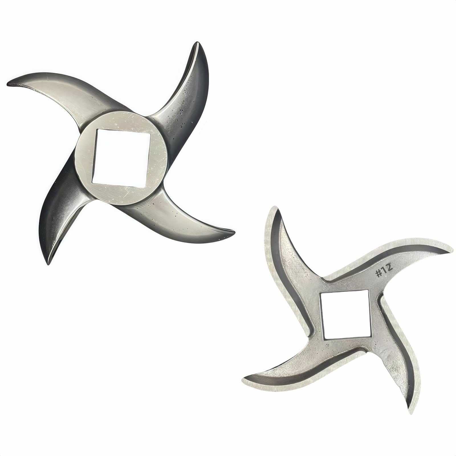 Photo 1 of #12 Meat Grinder Blade Premium Stainless Steel Knife Cutter Replacement for Grinders,Meat Grinder Blades Replacement Parts,Please check the size and shape(2 Pcs)