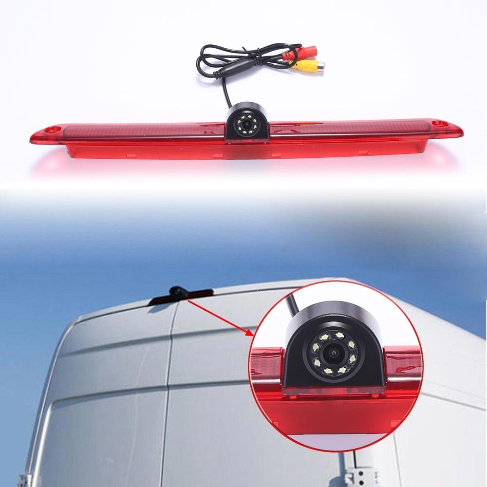 Dynavsal Transporter Car Third Roof top mount brake lamp camera Brake Light Backup Camera Car Rear View Camera for Transporter Mercedes Sprinter Viano Vito Transit Ducato VW Crafter Master brake lamp