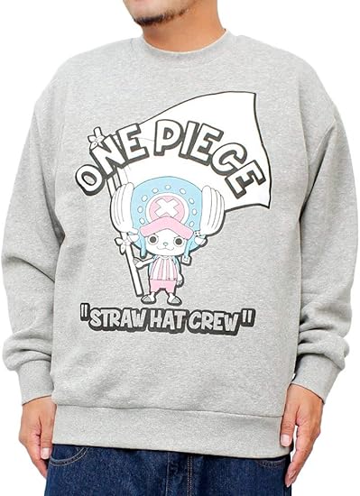 Amazon Onepiece ワンピース スウェット メンズ 大きいサイズ チョッパー プリント キャラクター 裏起毛 クルーネック トレーナー M 4lサイズ トレーナー パーカー 通販