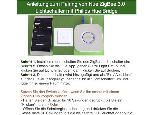 Interruptor atenuador de luz inteligente ZigBee para puente Echo Plus Hue y automatizacin del hogar Compatible con Hub Zigbee y control de voz Alexa