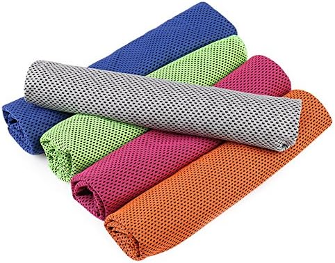 Cooling Towel,Set of 5 Reusable Sweat-Absorbent Sports Towel For Workout, Fitness, Running &amp; Other Sports (mix)