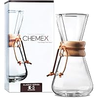 Chemex Pour-Over Glass Coffeemaker - Classic Series - 3-Cup - Exclusive Packaging