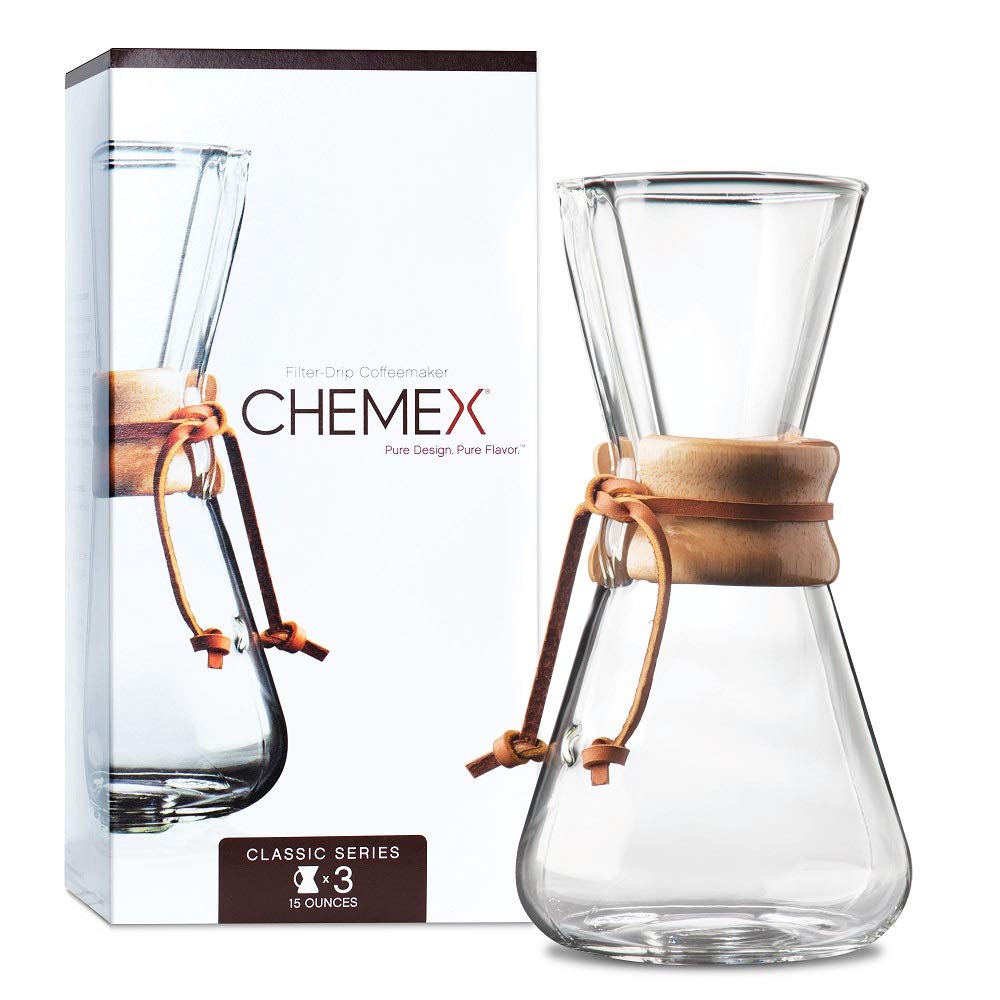 Chemex PourOver Glass Coffeemaker Classic Series 3Cup Exclusive