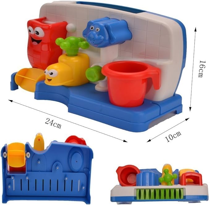 Amazon ミニ浴室玩具セット 入浴おもちゃ お風呂用 水遊び ミニ水車 蛇口 噴水 象 知育玩具 お風呂用おもちゃ おもちゃ