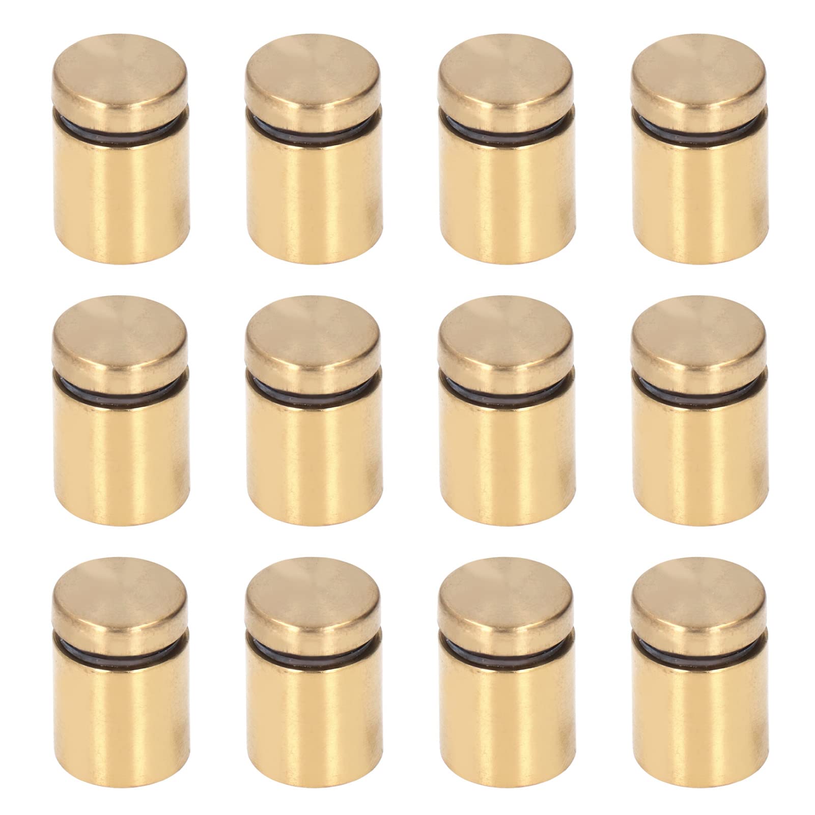 12 pcs Standoff Screws,Stainless Steel Glass Standoff,Wall Mounts Stand Off Screw,Advertising Nail Threaded Insert Mounts Kit,19 x 25mm,for Hanging Acrylic Picture Frame, Advertising