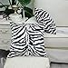 CaliTime Pack of 2 Cozy Throw Pillow Covers Cases Couch Bed Sofa Super Soft Faux Suede Both Sides 18 X 18 Inches White & Black Zebra