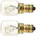 MTQY 2PCS Microwave Light Bulb 25W E14 Heat Resistant Oven Bulb 300 Degrees Celsius 220-240V 360 Degree Beam Angle Suitable for Sewing Machines and Small Appliances