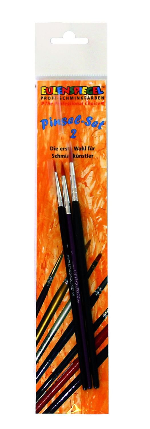 Face Painting Brush Professional Set 2 pack of 3, Round Brush Size 1 - Round Brush size 3 - Round Brush size 4