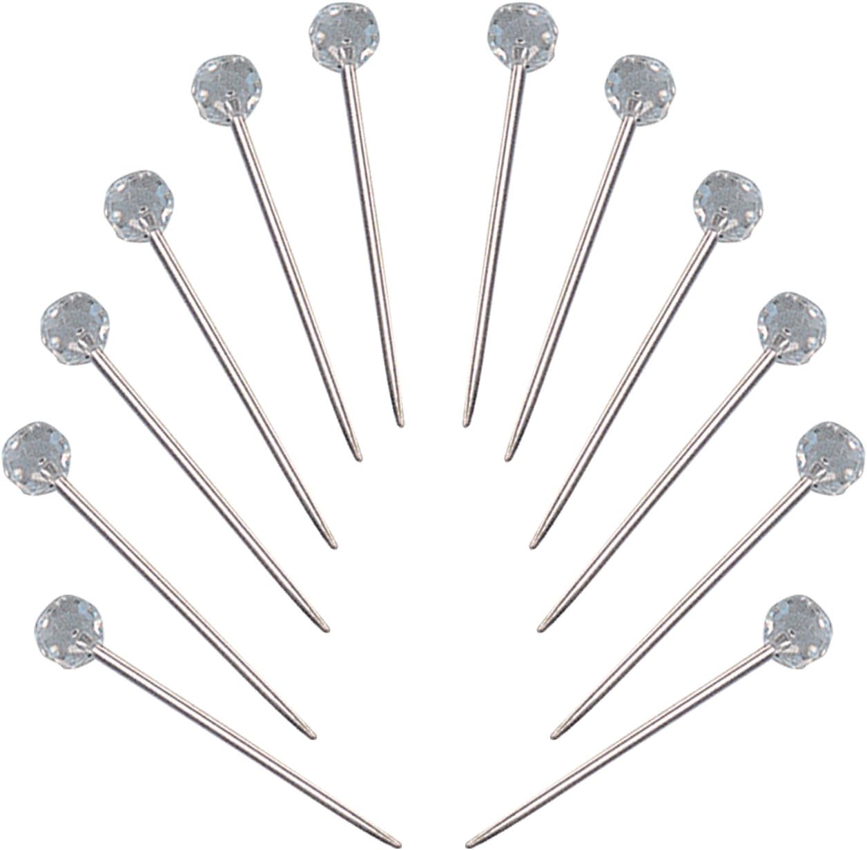 Elegance Silver Set of 12 Silver And Crystal Martini Picks