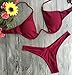 PiePieBuy Top Fashion Sexy Tie Side Pantie Triangle Thong Push Up Bikini Bandeau Swimsuit African Dashiki ((M, Wine Red)
