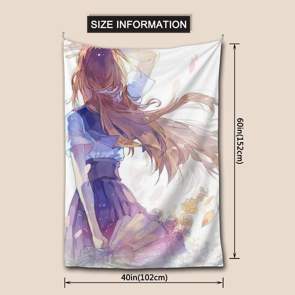 Amazon Co Jp Vensaths アニメ少女 後ろ姿 タペストリー 壁掛け インテリア 多機能壁掛け ファブリック装飾用品 模様替え 部屋 窓カーテン 個性ギフト 新居祝い 152cmｘ102cm ホーム キッチン