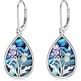 Flpruy 925 Sterling Silver Leverback Animal Dangle Drop Earrings for Women Christmas Jewelry Gifts