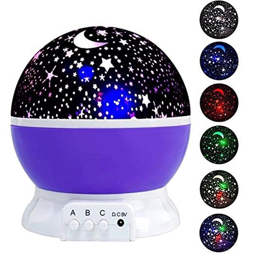 LED Proyector de Luz Nocturna Estrellas Starry Sky Moon Lamp USB ...